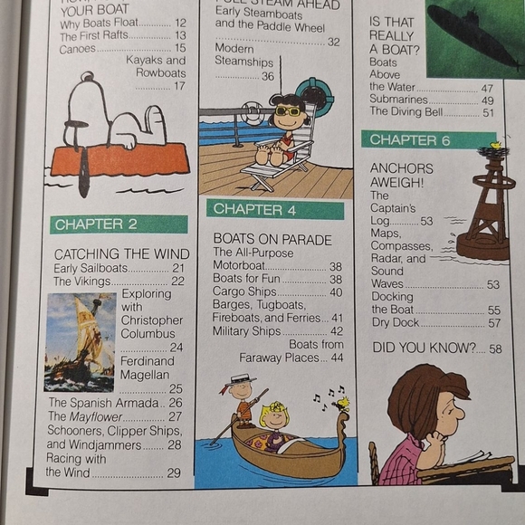 Snoopy on a Boat Hardcover Book - Picture 4 of 5